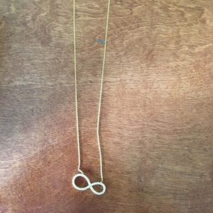 Gold infinity necklace